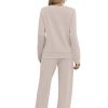 Women's 2 Piece Sets Sweatshirt Casual Travel Outfits Lounge Wide Leg Tracksuit Cozy Sweatsuits Fashion 2025
