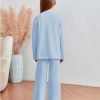 Girls 2 Piece Outfit Set Long Sleeve Button Knit Pullover Sweater Top and Wide Leg Pants Sweatsuit 5-14 Years