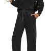 Two Piece Sets for Women Fall Outfits Lounge Sets Mock Neck Tops Wide Leg Pants Vacation Travel Airport Outfits