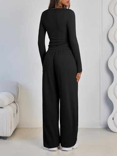 2 Piece Lounge Sets for Women Fall Outfits 2025 Two Piece Travel Sweatsuits Business Casual Fashion Clothes