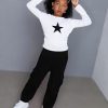 Tween Girls Clothes Ribbed Star Printed Shirt + Cargo Pants Sets Fall Outfits Sizes 7-16 Years