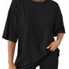 Womens 2 Piece Sets Summer Outfits 2025 Two Piece Lounge Set Matching Clothing Oversized Tshirts Biker Short Fashion