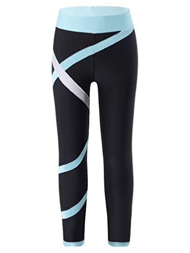 Kids Girls Athletic Dance Crop Top and Legging Gymnastics Dance Outfits 2 Piece Dancewear Gym Workout Outfits