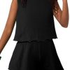 Girls' Summer 2 Piece Outfits Sleeveless Tank Tops and Wide Leg Shorts Sets