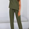 Women's Two Piece Tracksuit Outfits Summer Short Sleeve Tops Long Pants Jogger Lounge Matching Sets Sweatsuit