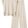 2 Piece Sets for Women Summer Vacation 2025 Lounge Outfits Matching Two Pcs Spring Knit Tracksuits Sweat Suits