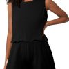 Girls' Summer 2 Piece Outfits Sleeveless Tank Tops and Wide Leg Shorts Sets