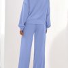 Women 2 Piece Outfits 2025 Fall Sweatsuits Crewneck Sweatshirt Wide Leg Sweatpants Lounge Sets Tracksuit