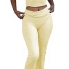 Women's 2 Piece Lounge Outfits Slim Short Sleeve Tops Low Rise Flare Leggings Sets Yoga Sweatsuit