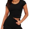 Two Piece Sets for Women Summer Short Workout Sets Beach Vacation Clothes Fashion Matching Clothing