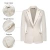 Women's Suit 2 Piece Set Pinstripe Blazer and Bootcut Dressy Pants Set for Work Office Business Outfits