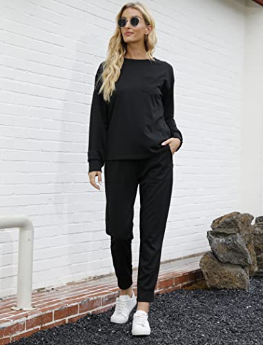 Lounge Sets for Women Two Piece Travel Outfits Sweatsuits 2 Piece Fashion 2024 Trendy Pajamas