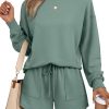 Lounge Sets for Women Two Piece Sweat Short Set Pajama Matching Outfits with Pocket 2025 Fall Fashion Clothes