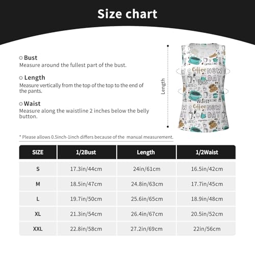 Delicious Coffee Print Women's Workout Tank Top Quick-Drying Activewear Summer Fitness Outdoor Adventures