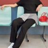 Women's 2 Piece Travel Outfits Casual Short Sleeve Knit Sweater Set Wide Leg Pants Lounge Sets Tracksuit