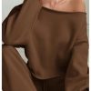 Women's 2 Piece Outfits Fall Sweatsuits Off The Shoulder Crop Top Wide Leg Sweatpants Casual Matching Lounge Sets