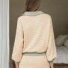 Women Fall Two Piece Sets Cotton Striped Set Sweatshirt Matching Skort Skirt Sweatsuits Workout Tracksuit Outfits 2025