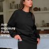 Women 2 Piece Sets Cotton Tracksuits Workout Set Crewneck Sweatshirt Skort Short Skirt Fall Tennis Sweat Suits Pockets