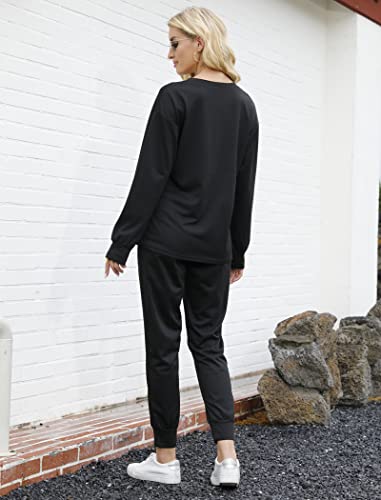 Lounge Sets for Women Two Piece Travel Outfits Sweatsuits 2 Piece Fashion 2024 Trendy Pajamas