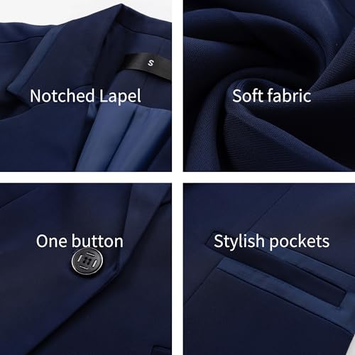 Women's 2 Piece Suit One Button Dressy Blazer Pants Suit Set Business Casual Outfits