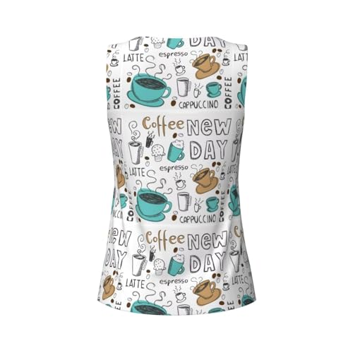 Delicious Coffee Print Women's Workout Tank Top Quick-Drying Activewear Summer Fitness Outdoor Adventures