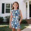 Girls 2 Piece Summer Outfits Tank Top and Shorts Set with Pocket for Workout Beach Vacation