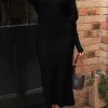 Women's Fall 2 Piece Outfits Knit Long Sleeve Cropped Cardigan Pullover Sweater Maxi Dress Sets Winter Clothing