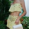 Women's European and American 2-Piece Set Niche Design Camisole and High Waist Mini Skirt