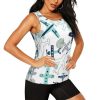 Airplane Print Women's Workout Tank Top Quick-Drying Activewear Summer Fitness Outdoor Adventures