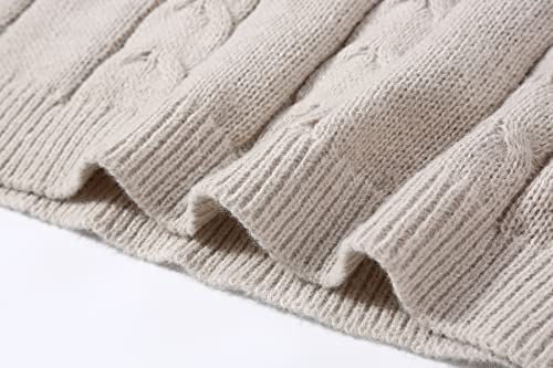 Women's Winter Chunky Cable Knit Long Skirt 2 Piece Outfit Sweater Sets