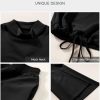 Women's 2 Piece Outfits Lounge Set Mock Neck Long Sleeve Sweatshirt With Wide Leg Pants Sweatsuit Fall 2025