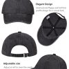3 Pack Vintage Washed Cotton Adjustable Baseball Caps for Men Women Unstructured Low Profile Dad Hat
