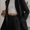 Women's Two Piece Outfits Dressy Blazer Jacket Wide Leg Pants 2025 Fall Business Casual Office Work Suit Sets