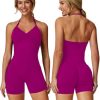 Workout Sets for Women 2 Piece Seamless Impact Longline Strappy Top Scrunch Butt High Waist Biker Shorts Gym Set