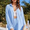 2 Piece Sets for Women Lounge Sets Button Down Matching Shorts Sets with Pockets Swiss Dot Outfits