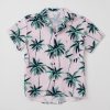 Family Matching Outfits Short Sleeve Button Down Hawaiian Shirt and Short Sets for Men Women Kids with Pockets