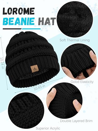 Warm Fleece Knit Winter Hat, Scarf & Touch Screen Gloves Set - Unisex Adult Winter Gifts