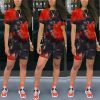 Women's 2 Piece Casual Fashion Sports Solid Color Suit short Sleeve top and Pants Set Sweatshirt