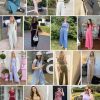 Ekouaer Women's 2 Piece Lounge Sets Short Sleeve Pajama Set Ribbed Knit Crop Top Wide Leg Pants Loungewear S-XXL