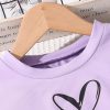 Girls' Summer 3 Pieces Outfits Graphic Crop Top and Camisole with Sweatpants Set
