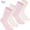 Warm Alpaca Socks for Men or Women - 4 Pairs