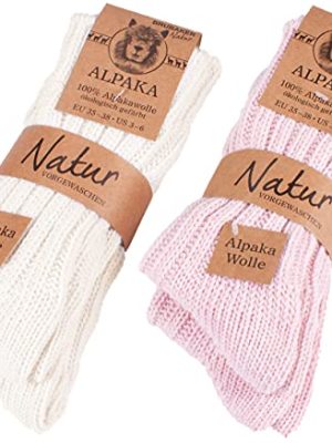Warm Alpaca Socks for Men or Women - 4 Pairs
