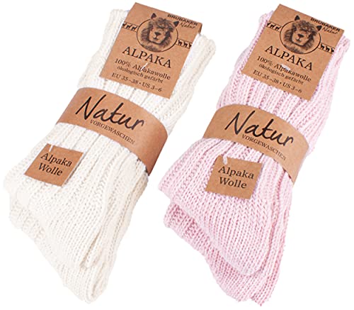 Warm Alpaca Socks for Men or Women - 4 Pairs